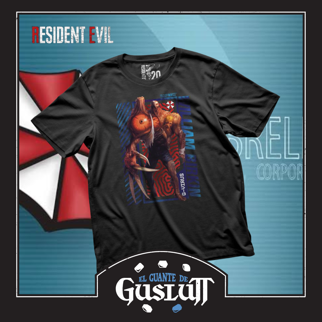 Playera Resident Evil 2 William Birkin G Negra