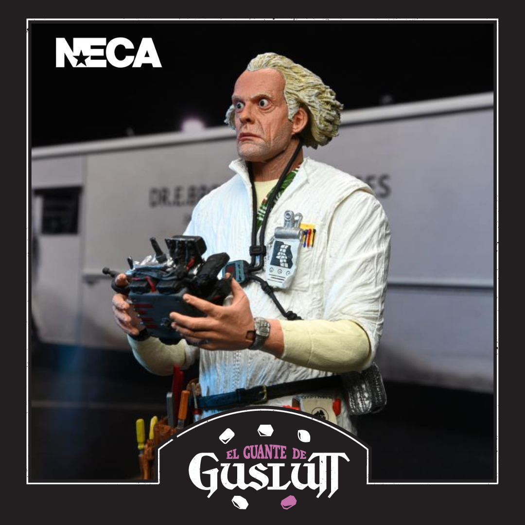 Figura NECA Volver al Futuro Doc Brown (Traje NBQ) Versión Ultimate