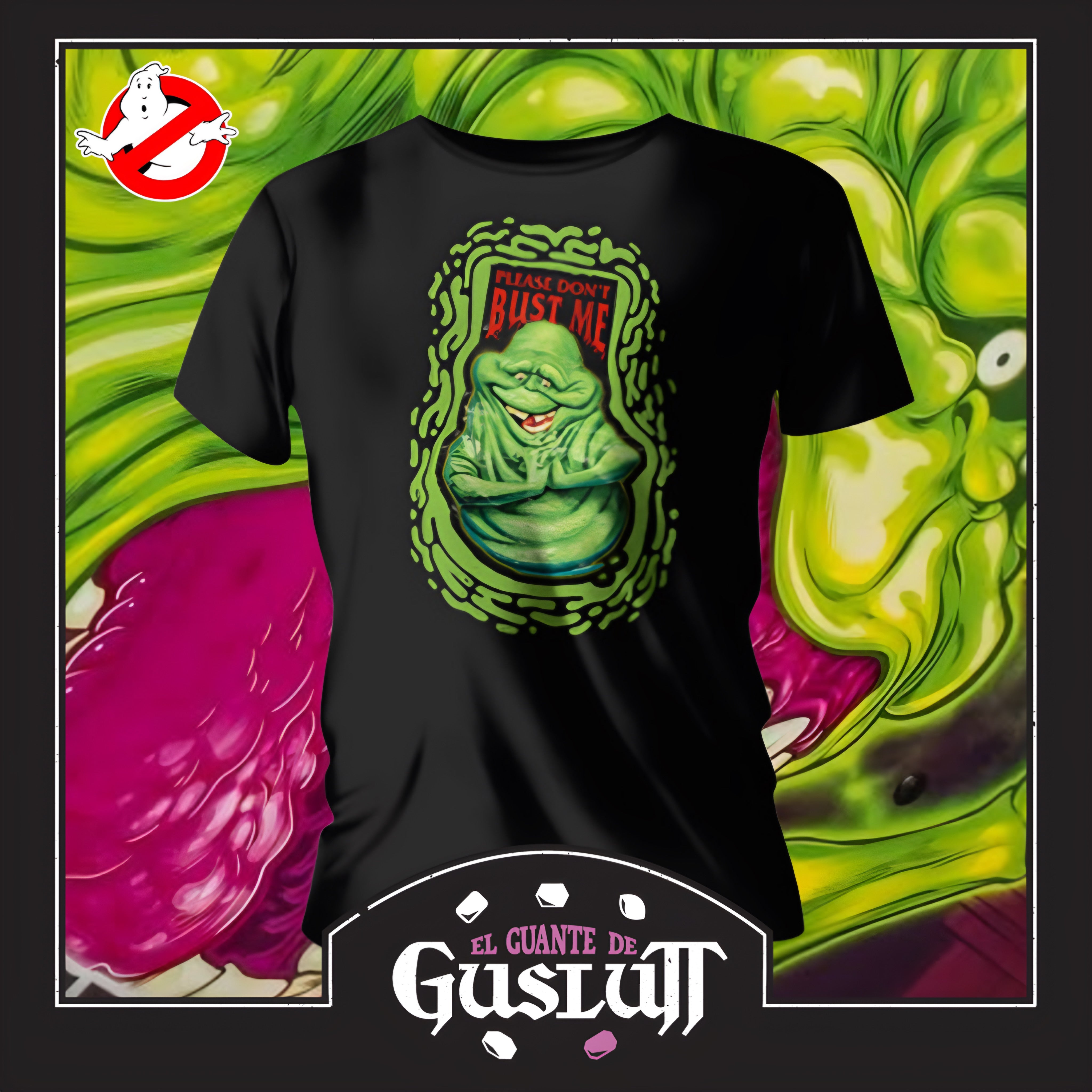 Ghostbusters Black Slime Logo Maglietta a maniche corte Unisex