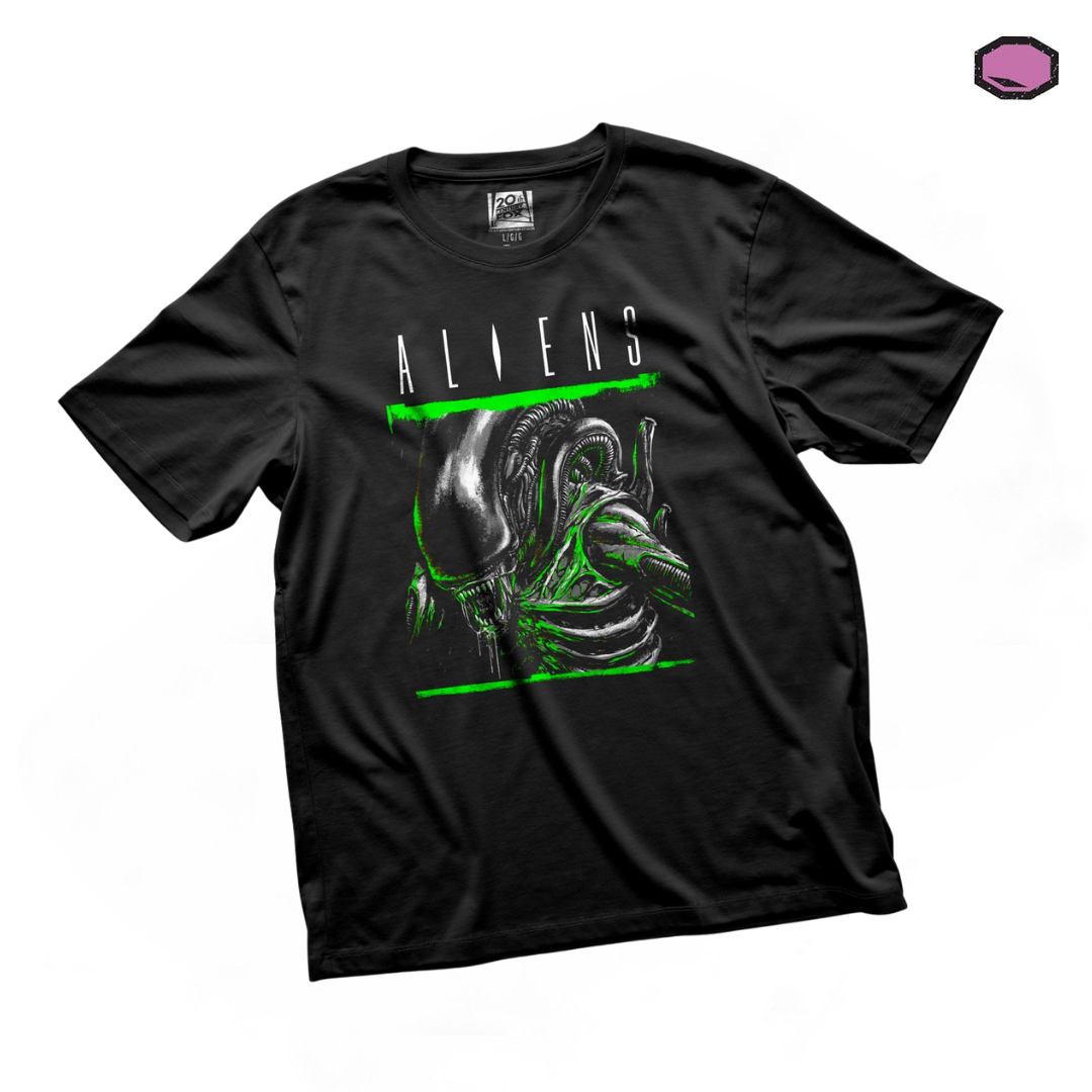 Playera Aliens Xenomorfo Guerrero Versión 2 Negra