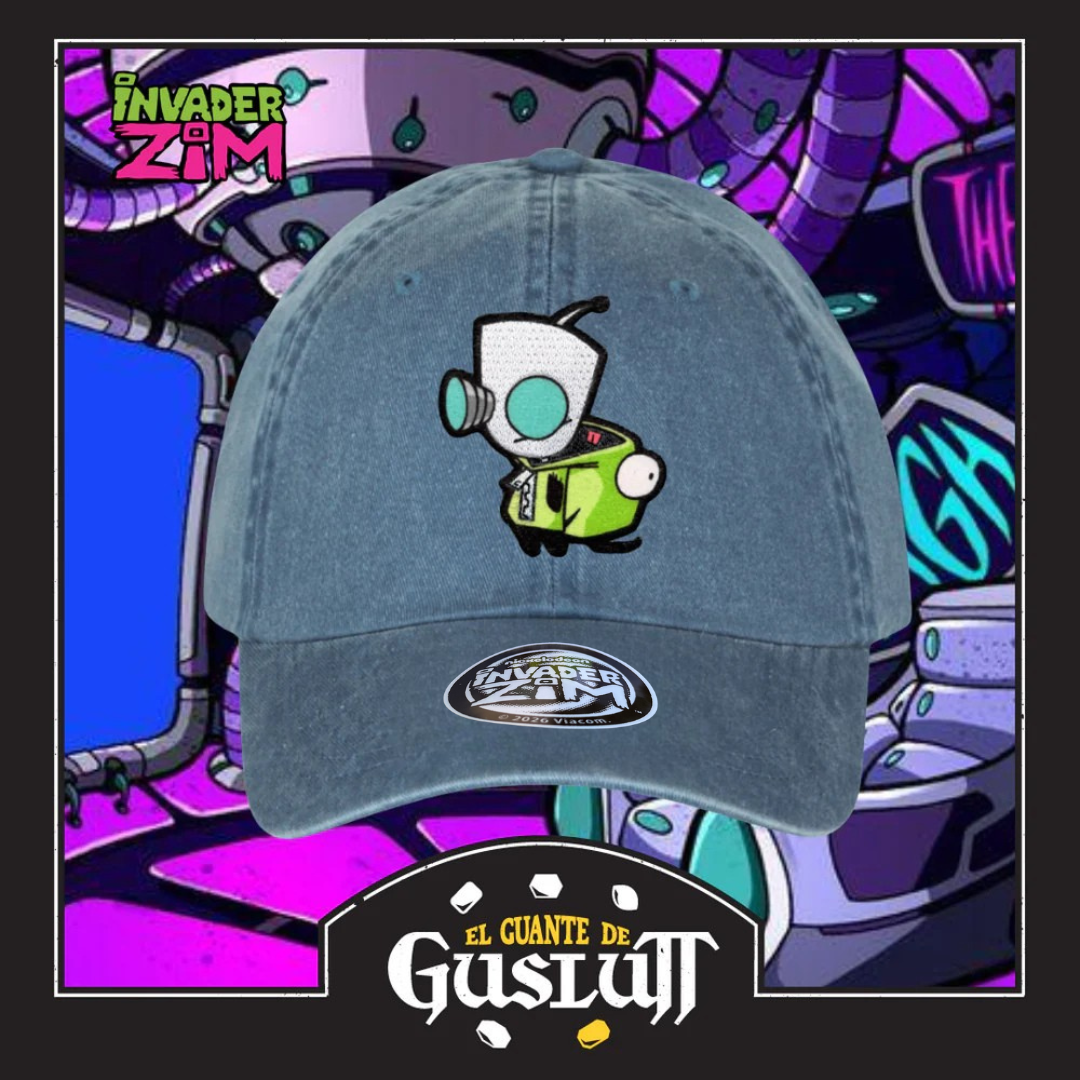 Gorra Nickelodeon Invasor Zim G.I.R. Azul Tipo Deslavada