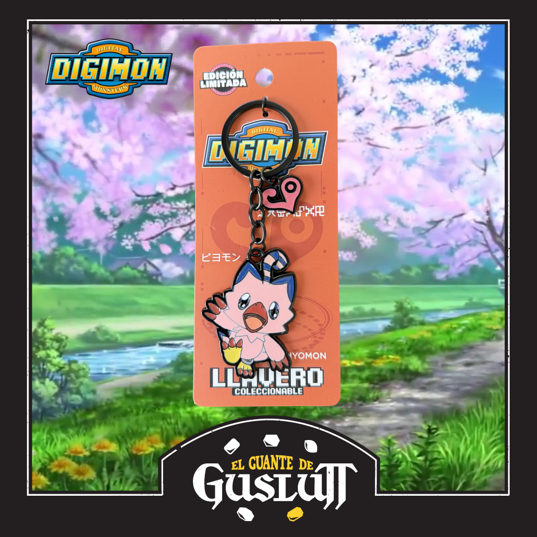Llavero Digimon Piyomon Metálico Edición Limitada