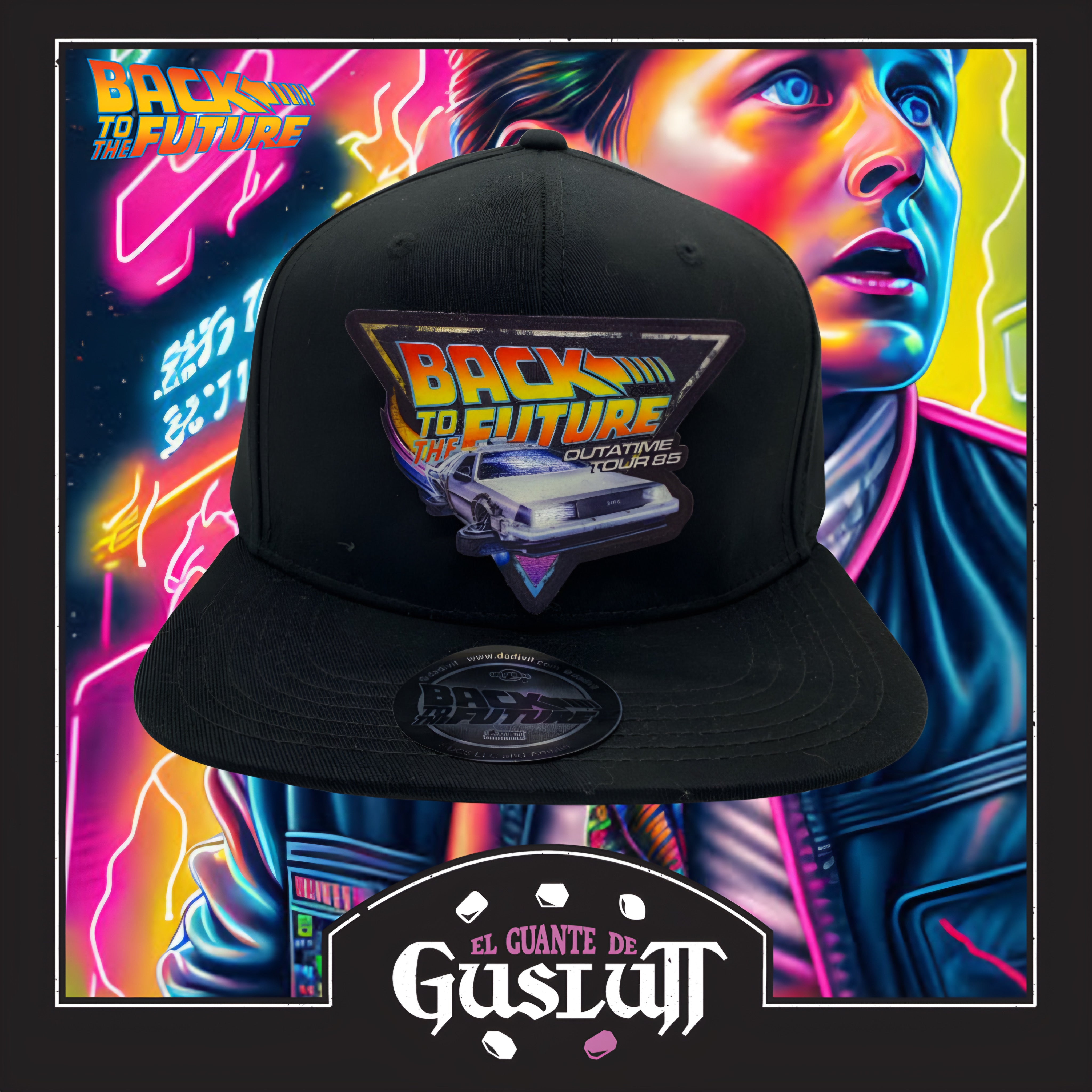 Gorra Back to the Future Outatime Tour 85 Snapback Negra