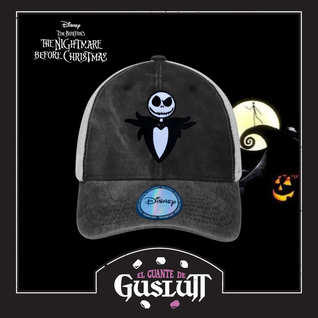 Gorra The Nightmare Before Christmas “Jack Skellington” Gris-Blanca Trucker