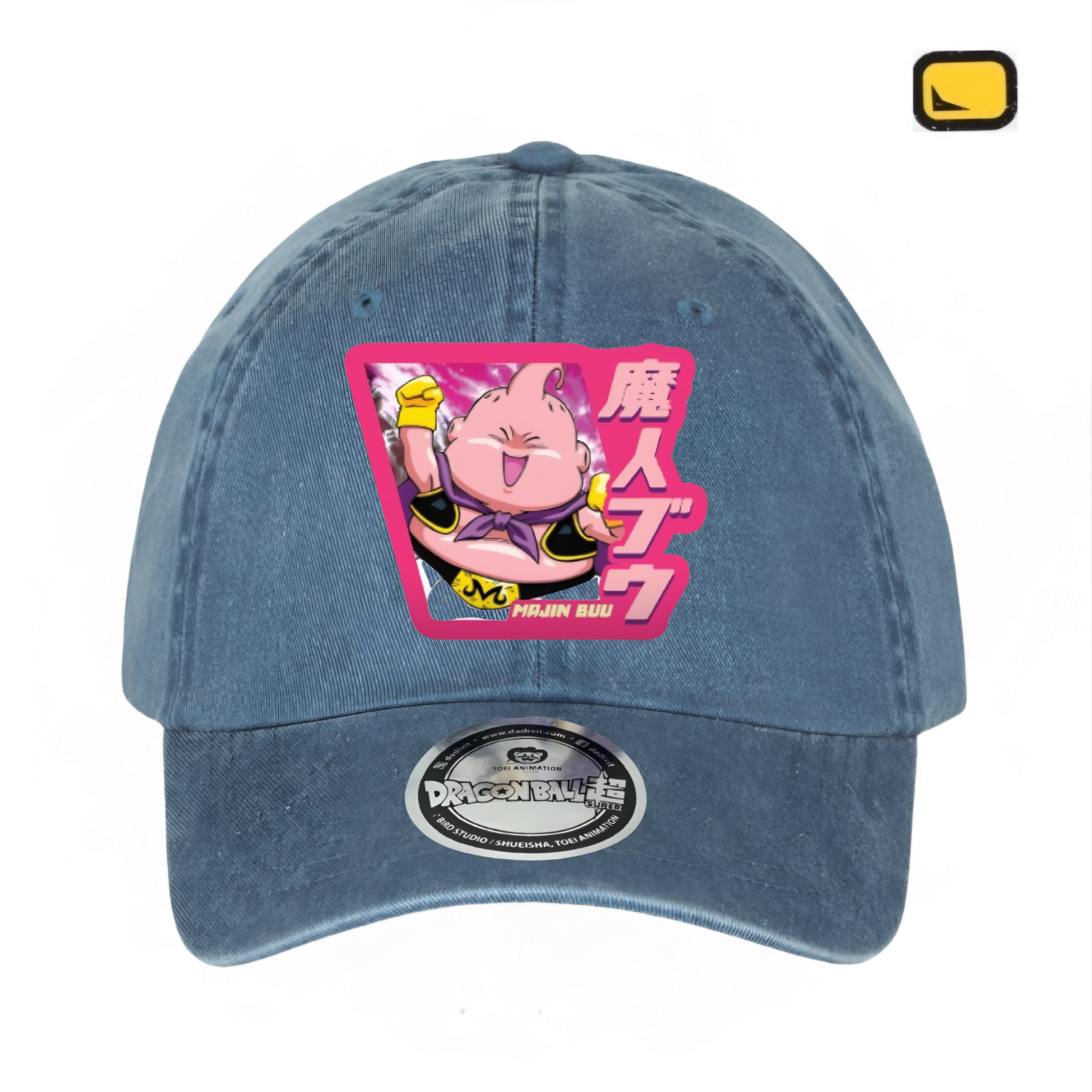 Gorra Dragon Ball Z Chibi Majin Buu Azul Tipo Deslavada