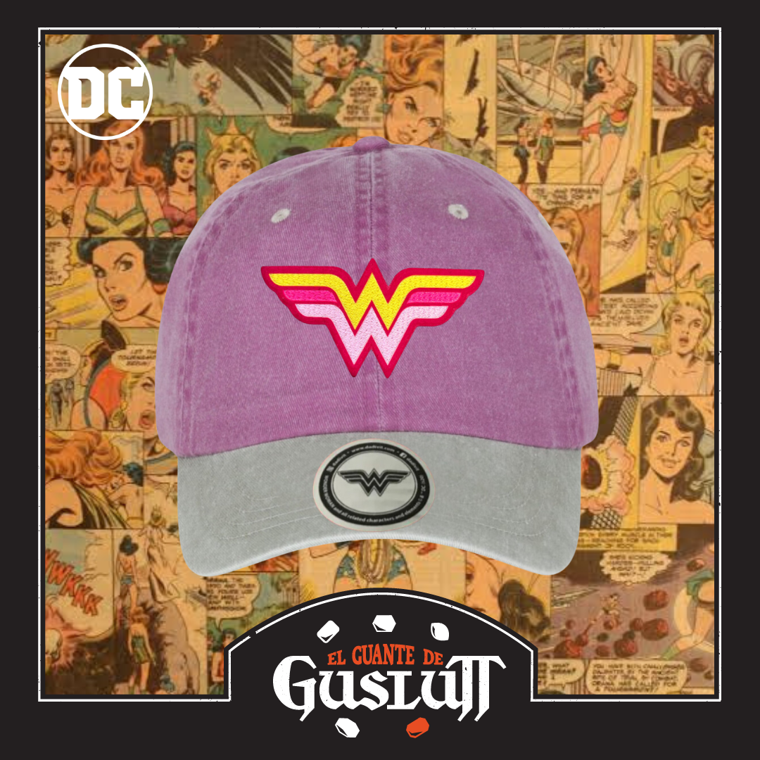 Gorra DC Comics Wonder Woman Logo Tricolor Uva-Beige Vintage