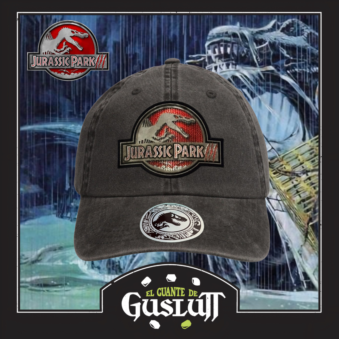 Gorra Jurassic Park III “Classic Logo” Gris Vintage