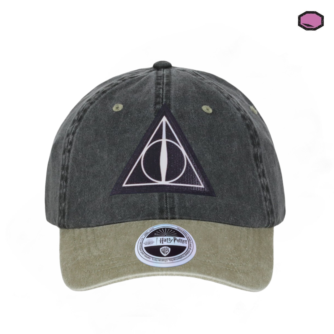 Gorra Harry Potter Reliquias de la Muerte Gris/Beige Tipo Deslavada