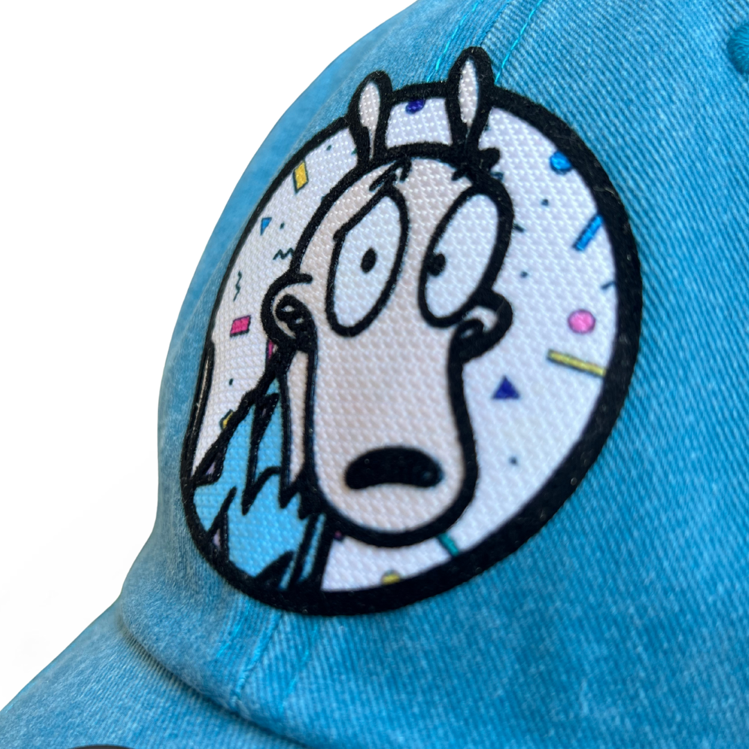 Gorra Nickelodeon Rocko’s Modern Life Azul Turquesa Tipo Deslavada