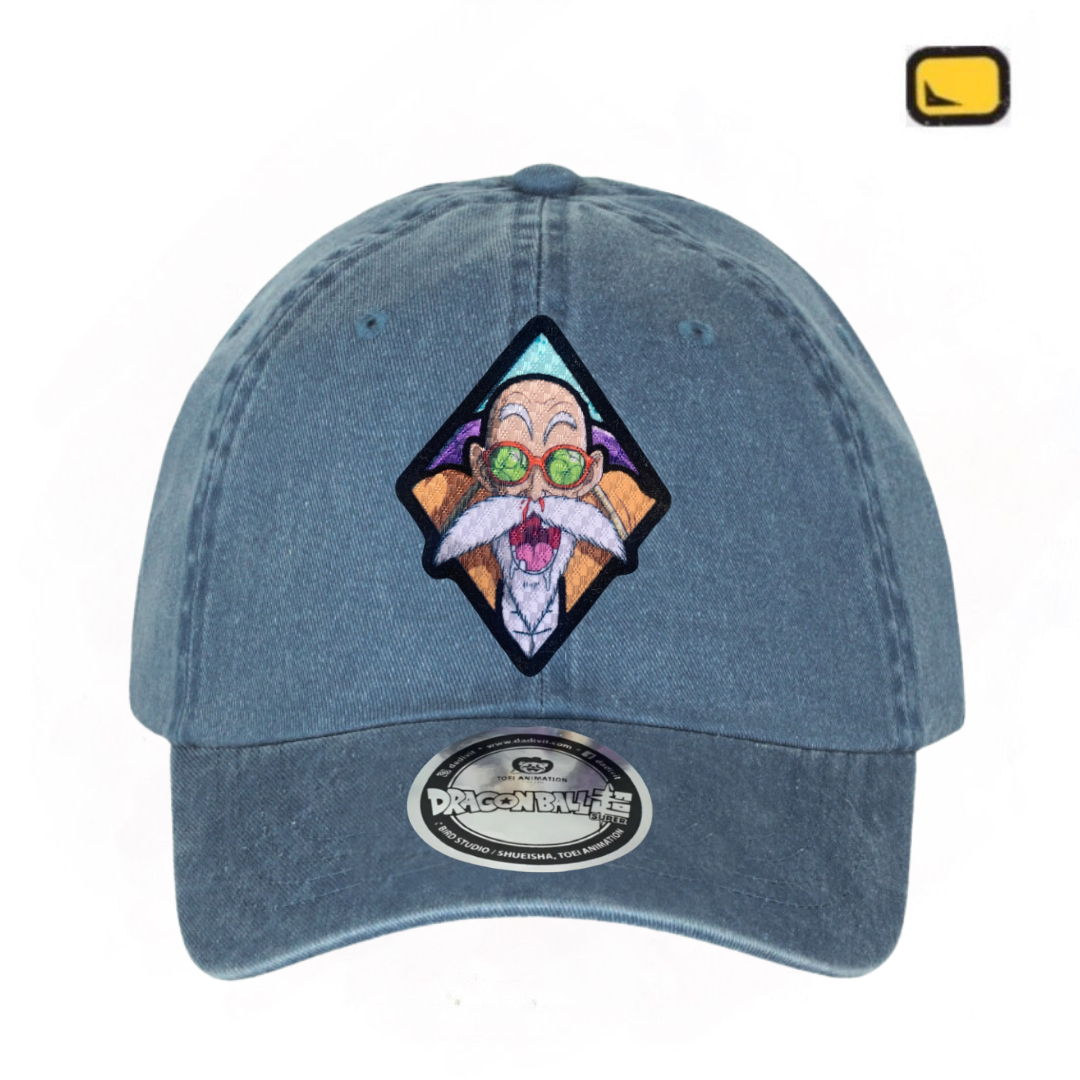 Gorra Dragon Ball Z Maestro Roshi Azul Tipo Deslavada