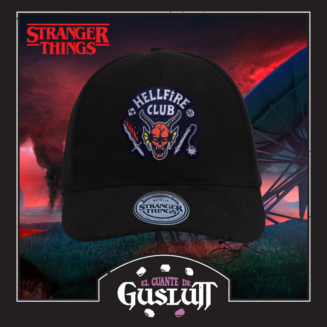 Gorra Stranger Things Logo Club Hellfire Negra