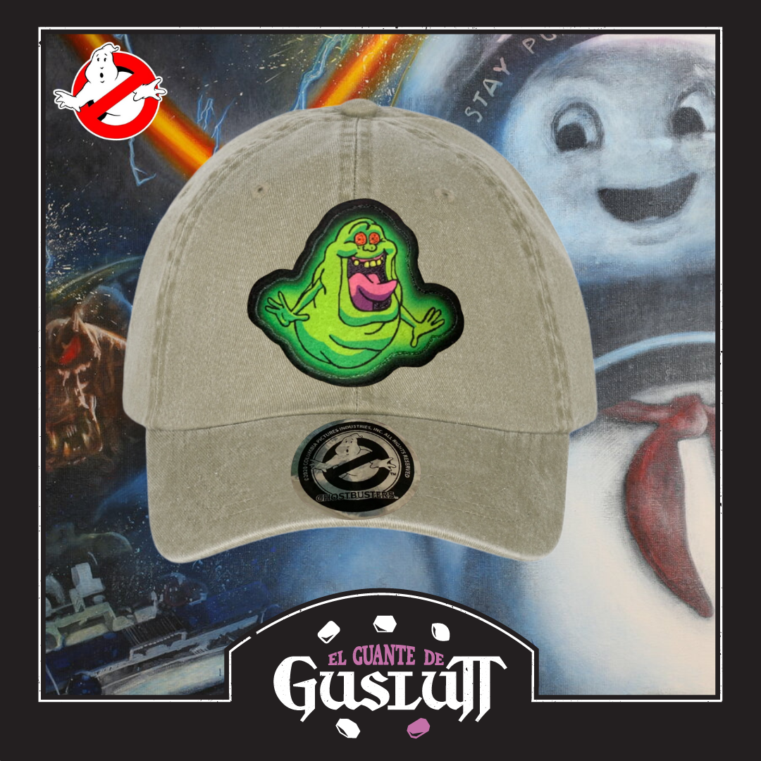 Gorra Los Cazafantasmas Slimer Beige Tipo Deslavada