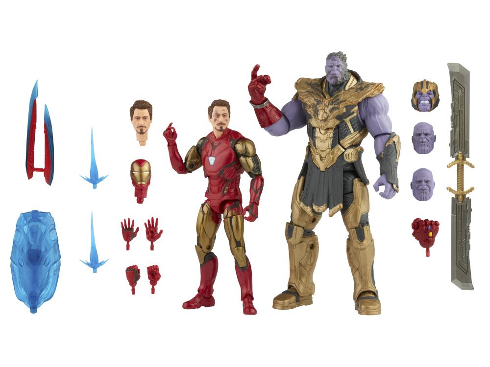 Set de Figuras Marvel Legends Infinity Saga Iron Man Mark 85 vs Thanos Escala 6 Pulgadas