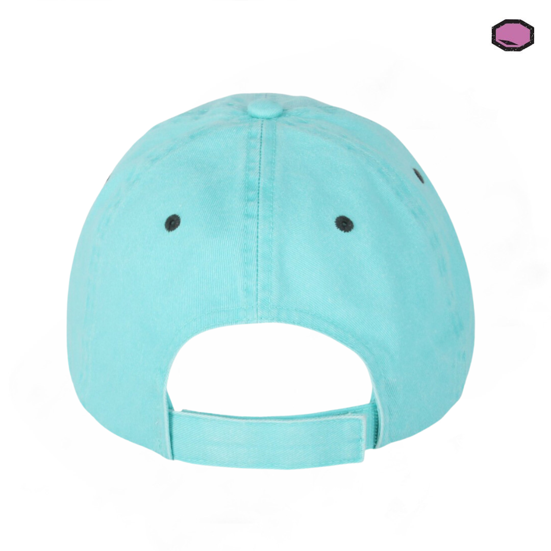 Gorra Back to the Future Logo Clásico Tornasol Menta/Gris Tipo Deslavada