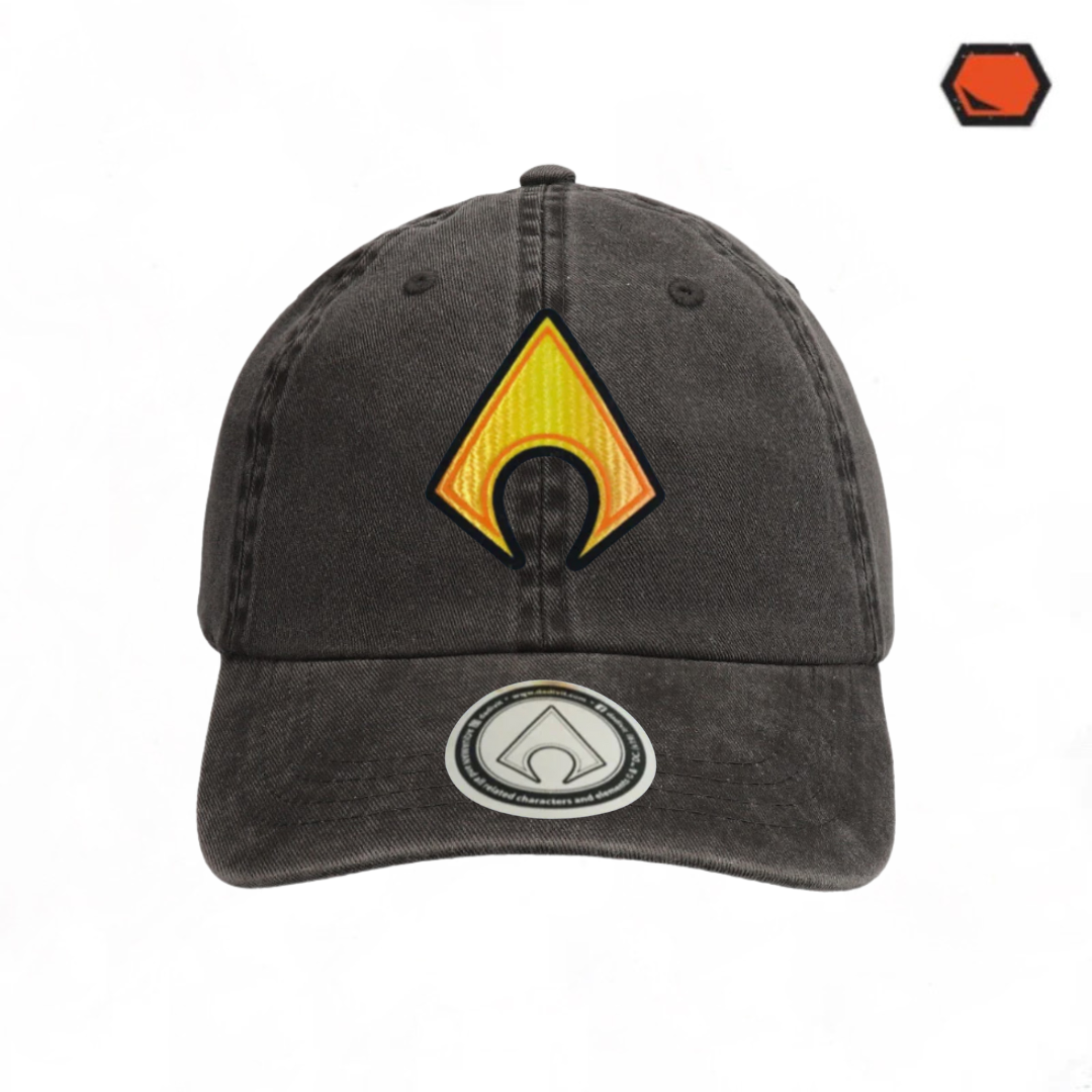 Gorra DC Comics Aquaman Logo Clásico Gris Tipo Deslavada