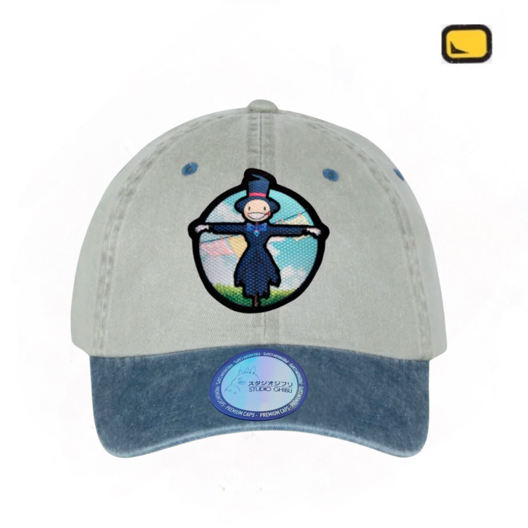 Gorra Studio Ghibli Howl’s moving castle “Turnip-Head” Beige-Azul Vintage
