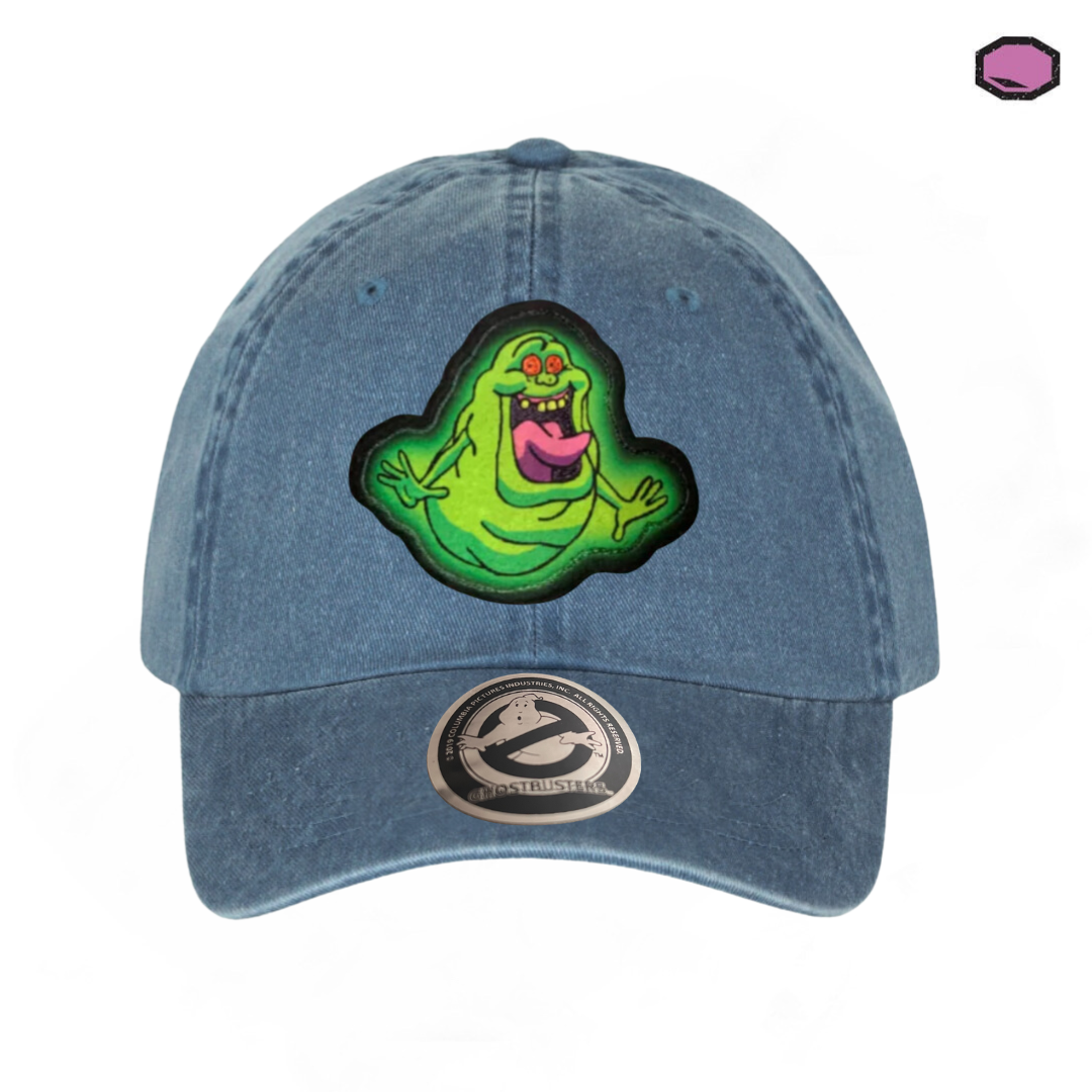 Gorra Los Cazafantasmas Slimer Azul Tipo Deslavada