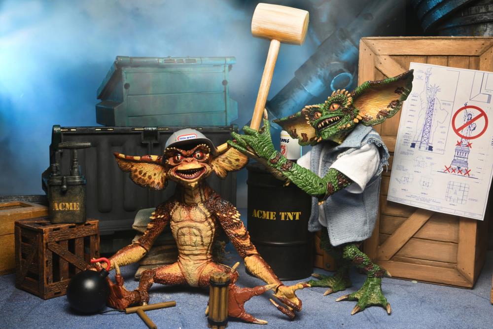 Set de Figuras NECA Gremlins 2: The New Batch Demolition Gremlins Versión Ultimate