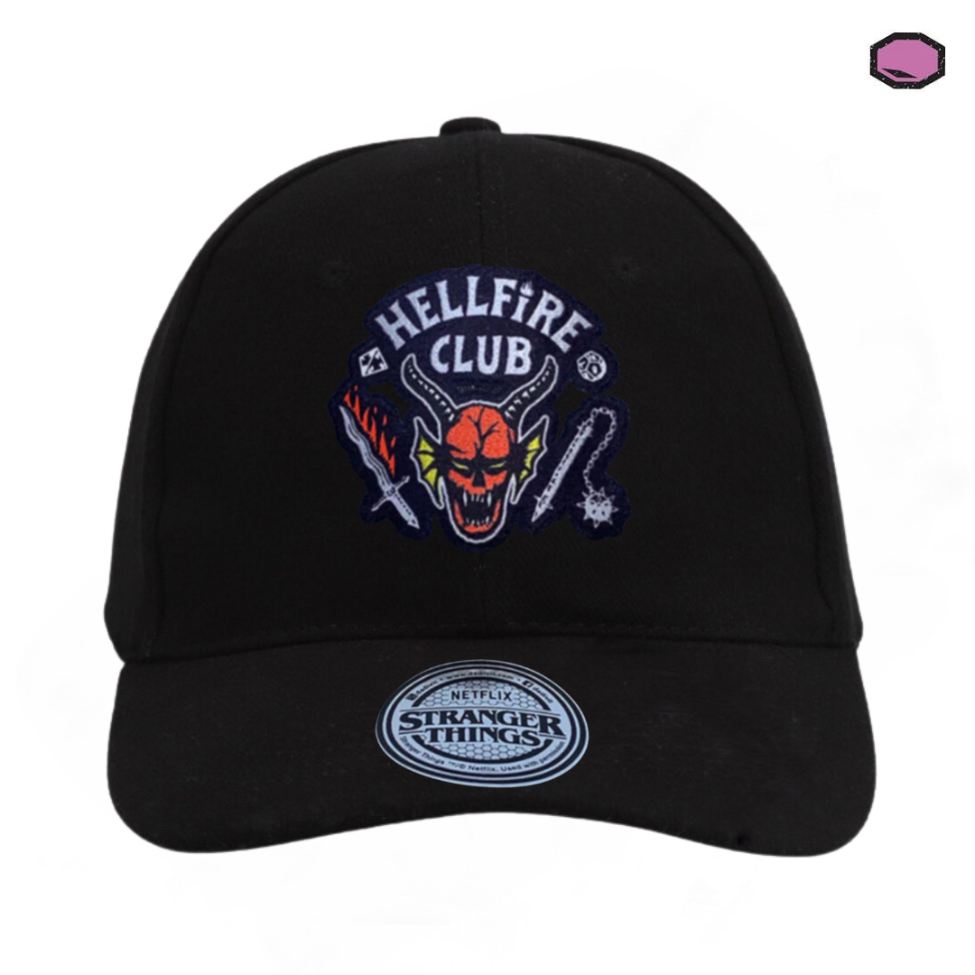 Gorra Stranger Things Logo Club Hellfire Negra