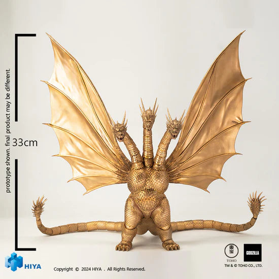 Figura Hiya Toys Godzilla vs King Ghidorah Versión 1991 Escala 1/10