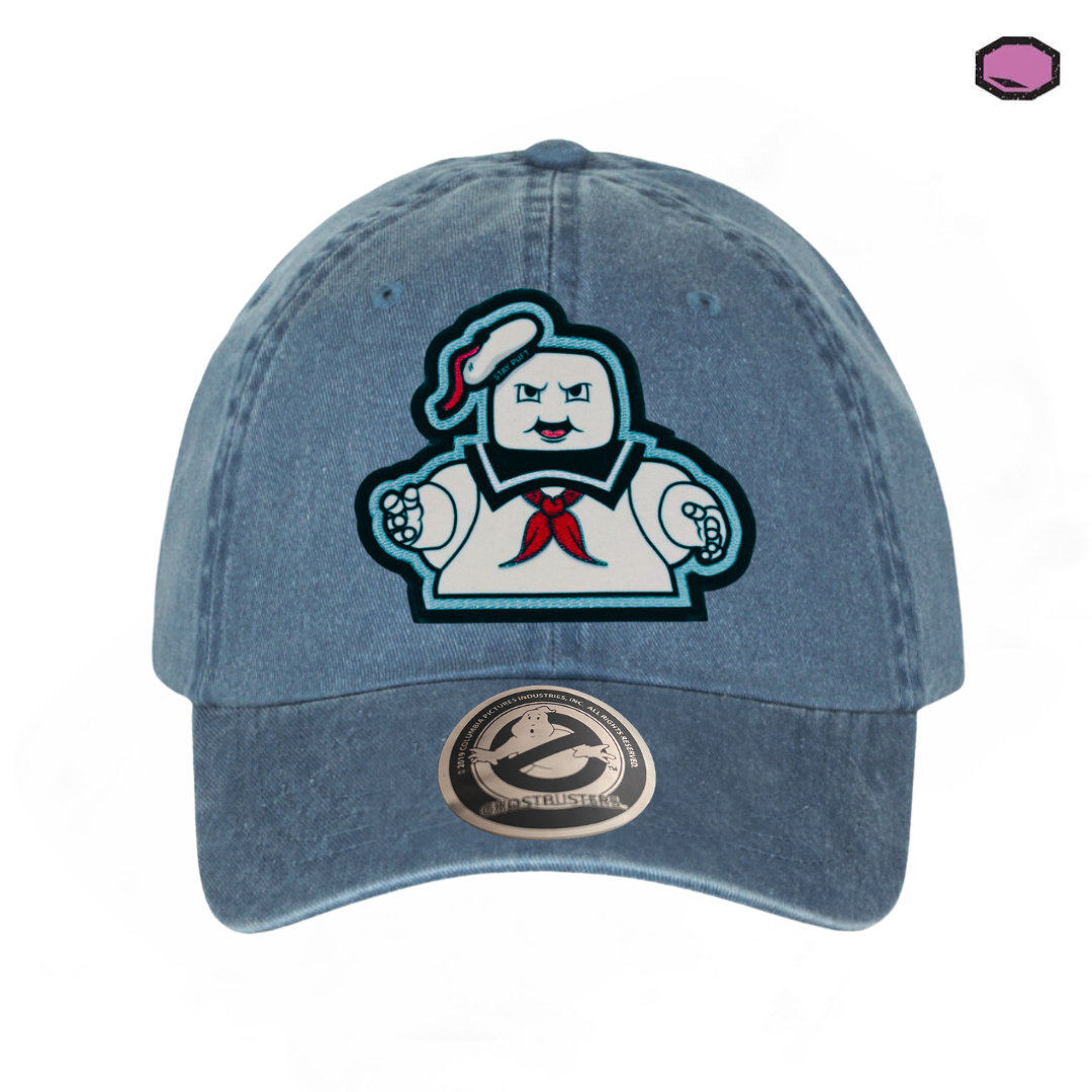 Gorra Los Cazafantasmas Stay Puft Azul Tipo Deslavada