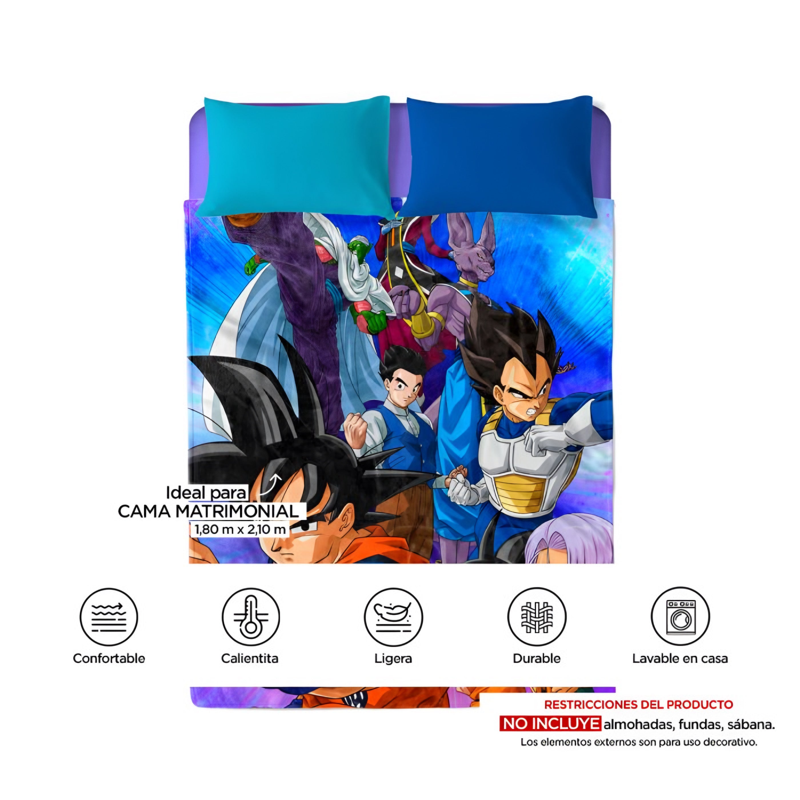 Cobertor Matrimonial Dragon Ball Super Heroes
