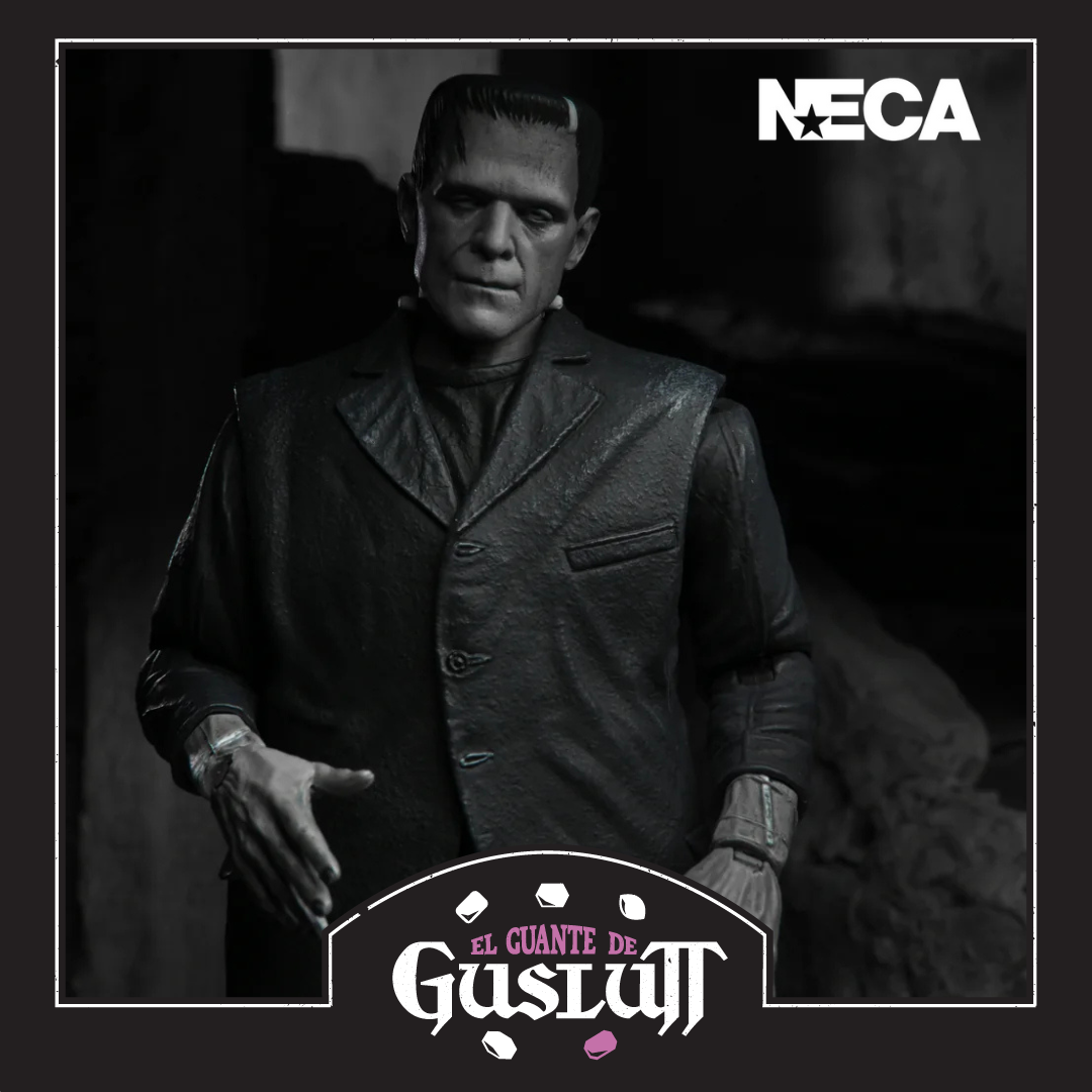 Figura NECA Universal Monsters Frankenstein Edición Blanco y Negro Versión Ultimate