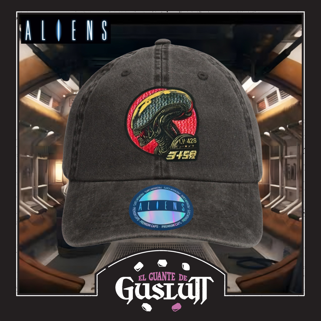 Gorra Aliens Xenomorph Drone Gris Tipo Deslavada