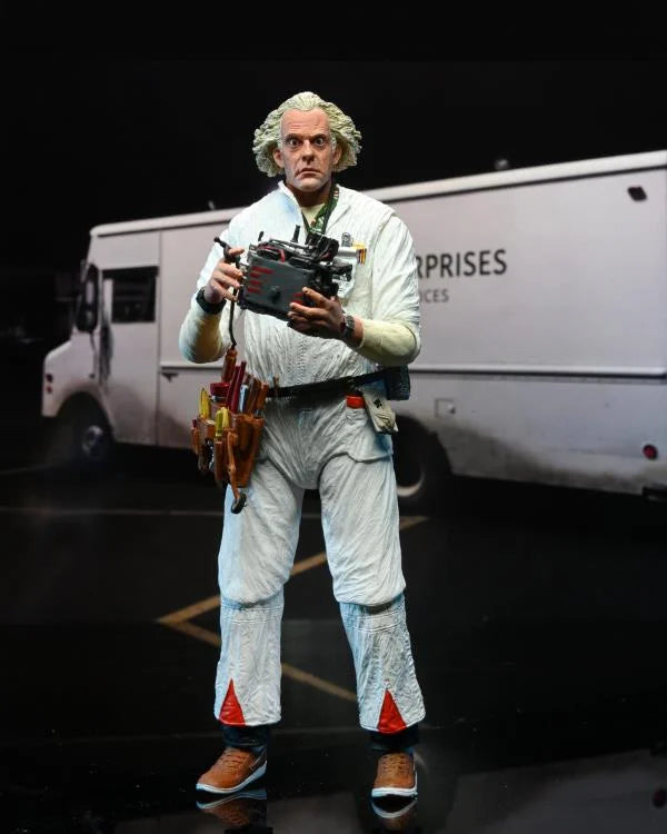 Figura NECA Volver al Futuro Doc Brown (Traje NBQ) Versión Ultimate