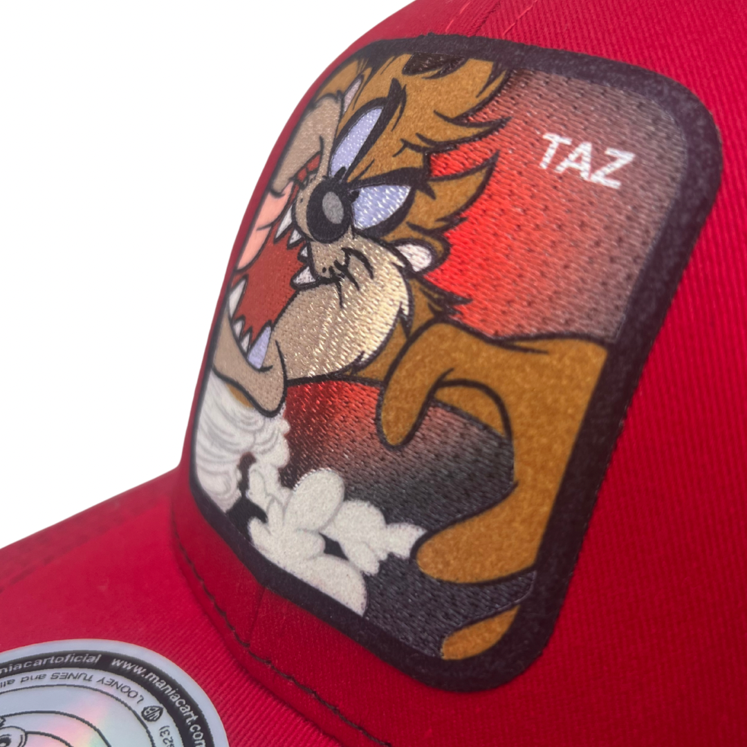 Gorra Looney Tunes “Taz” Roja-Negra Premium Trucker