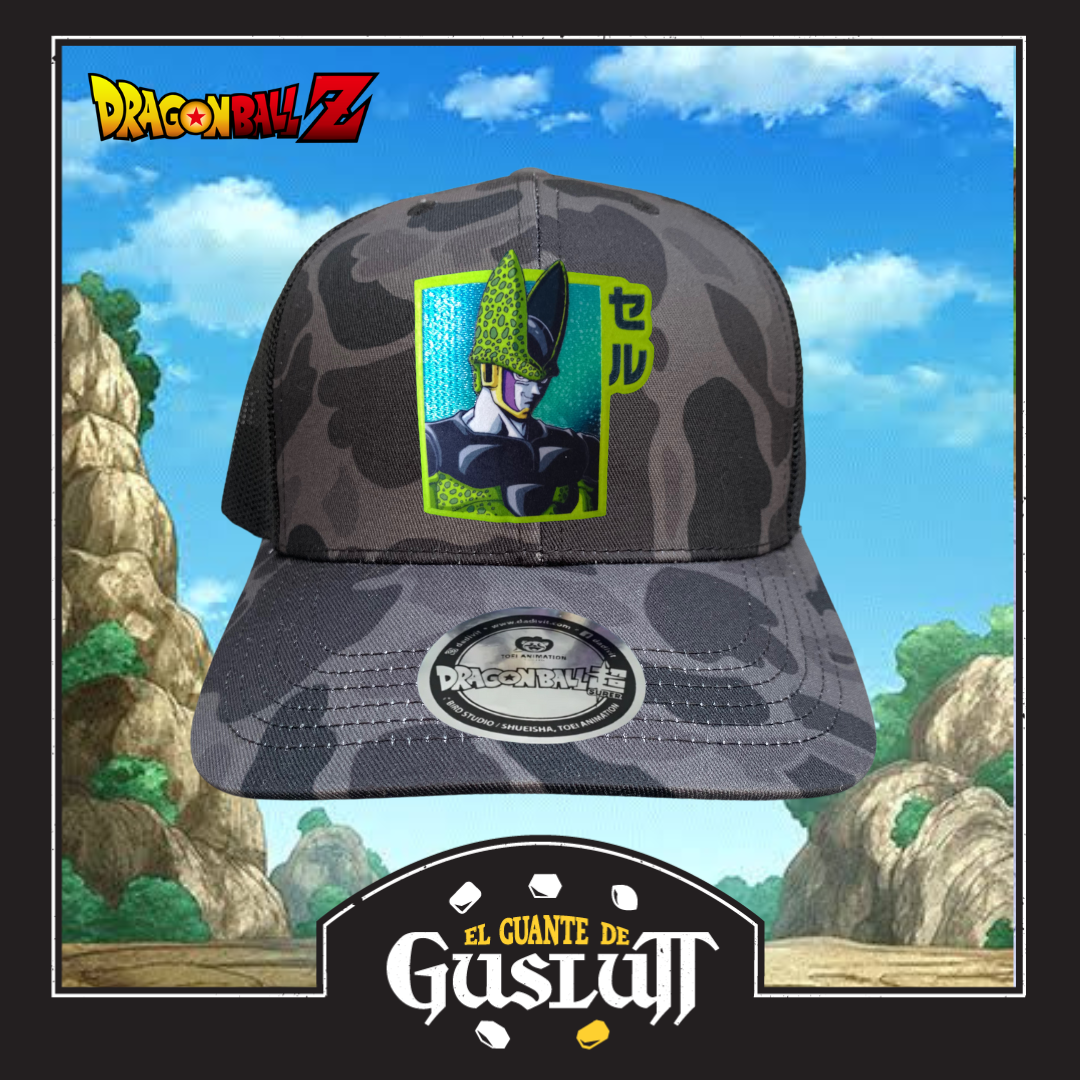 Gorra Dragon Ball Z Cell Perfecto Camo Tipo Trucker Premium