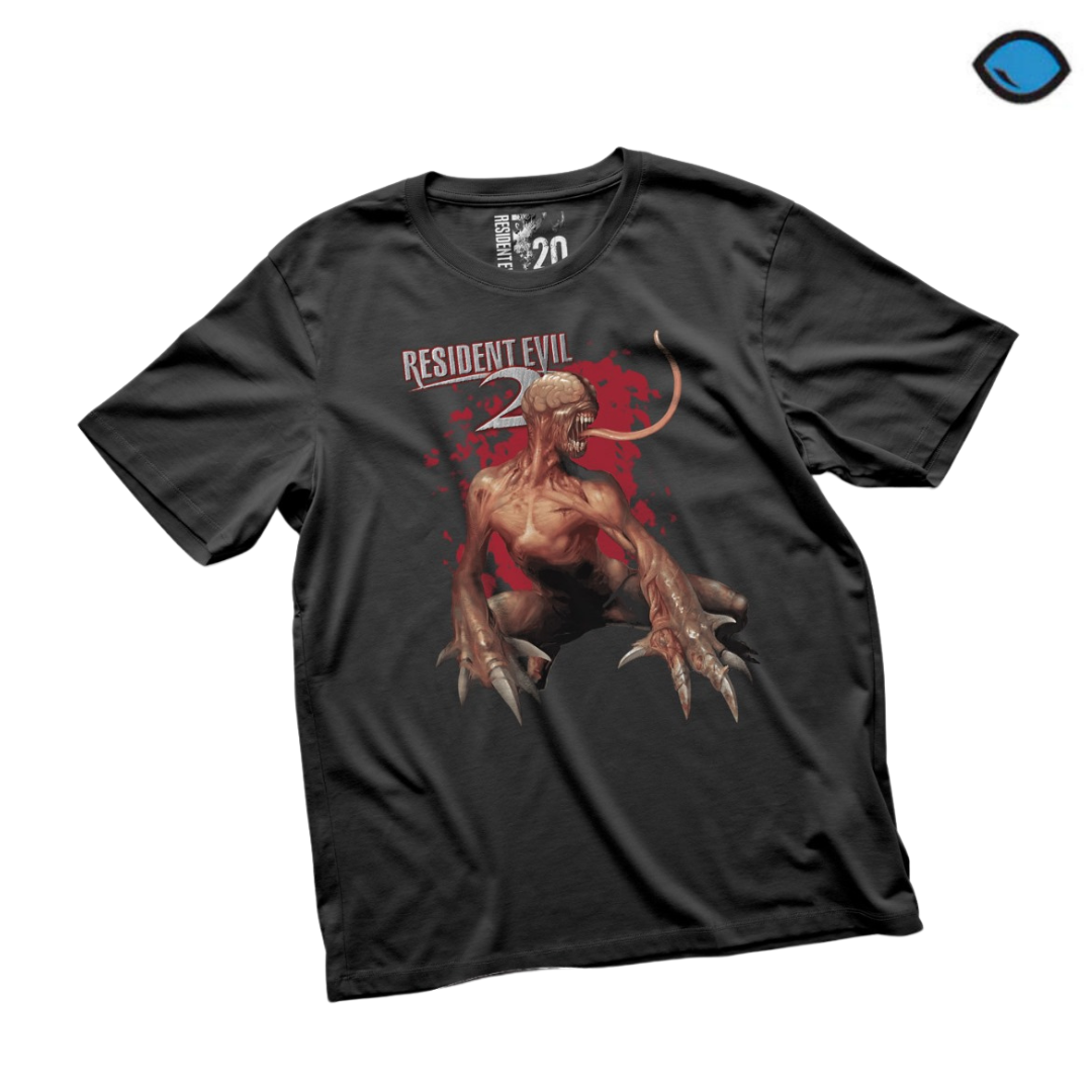 Playera Resident Evil 2 Licker Negra