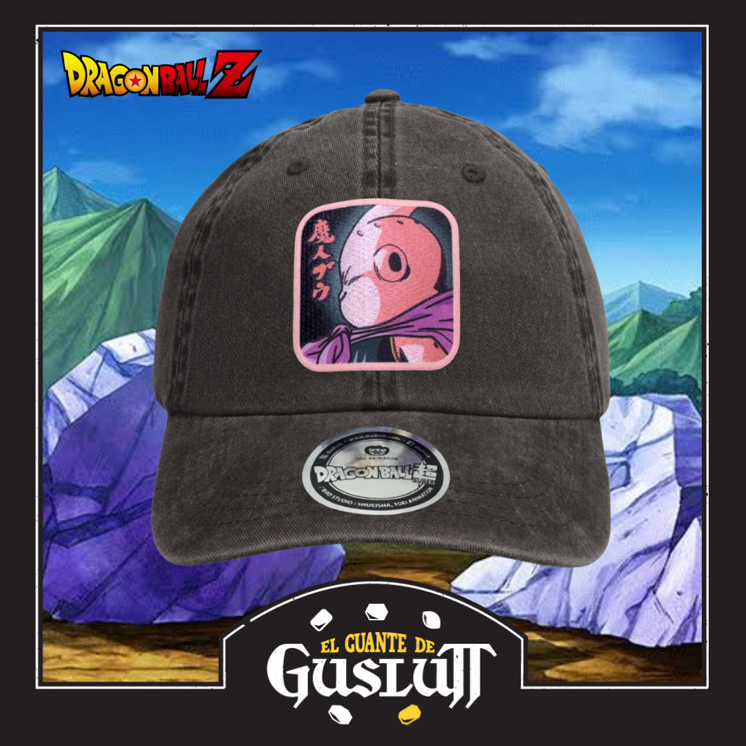 Gorra Dragon Ball Z Majin Buu Gris Tipo Deslavada