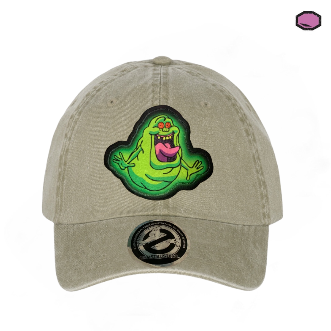 Gorra Los Cazafantasmas Slimer Beige Tipo Deslavada