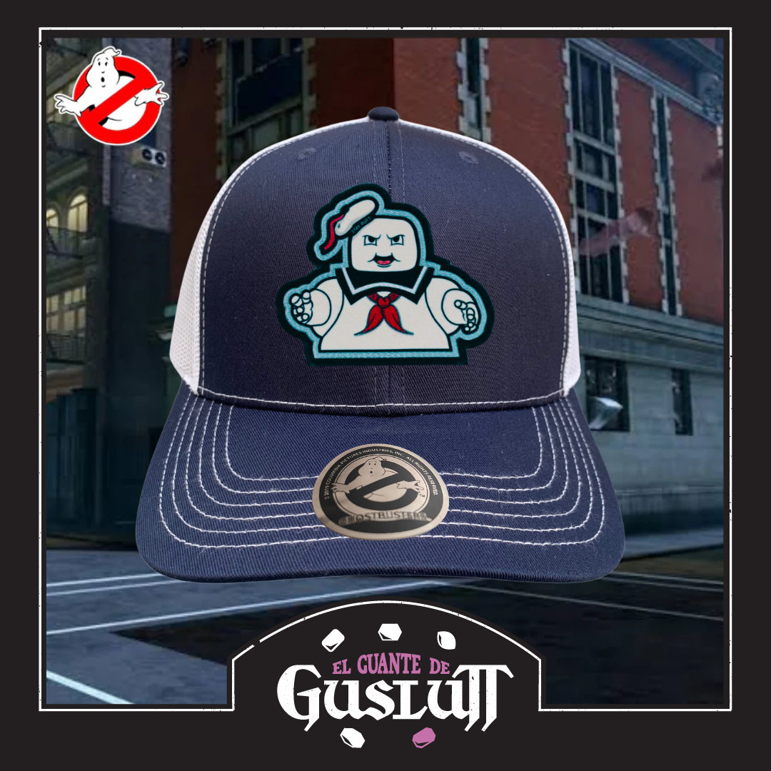 Gorra Los Cazafantasmas Stay Puft Azul Marino Tipo Trucker Premium