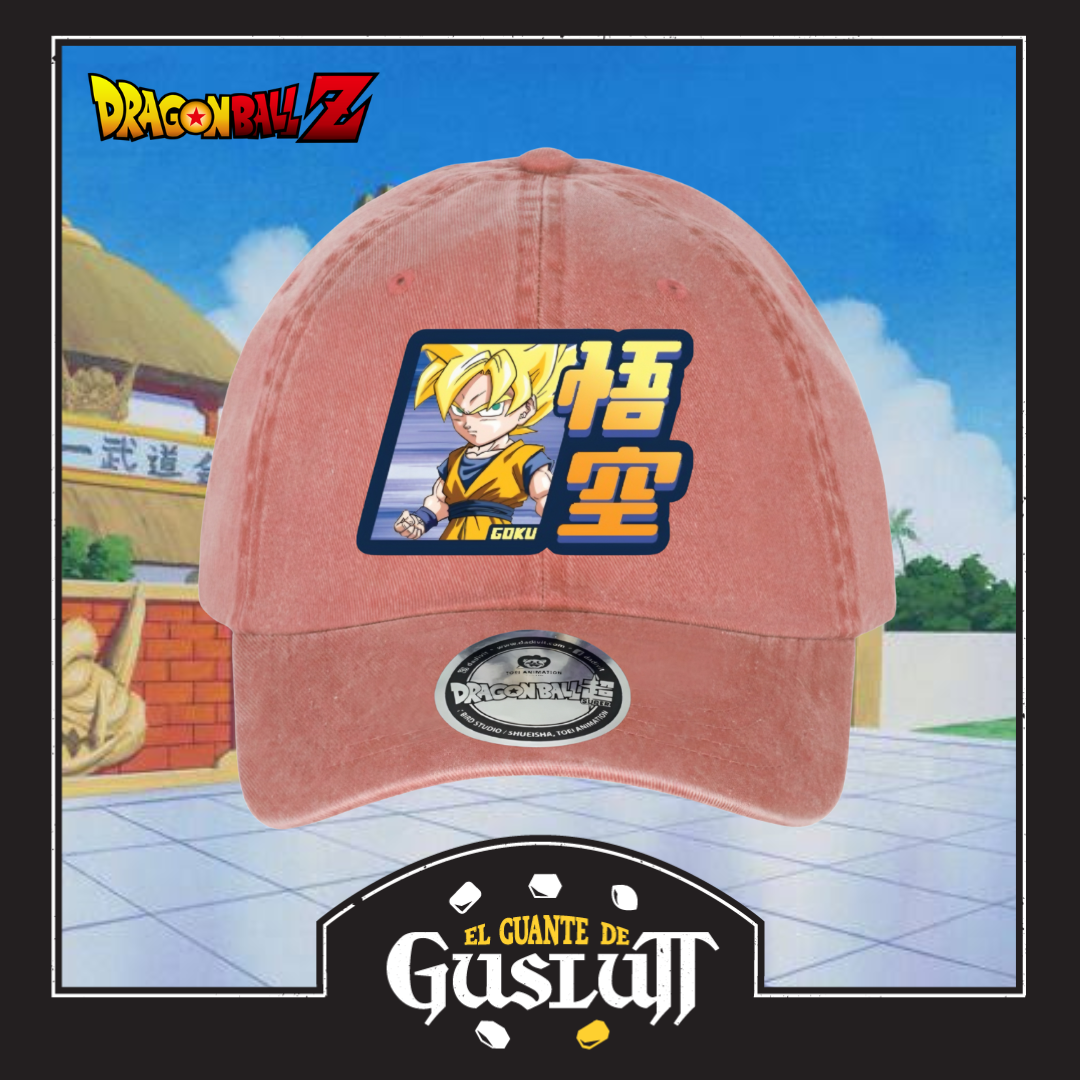 Gorra Dragon Ball Z Chibi Super Saiyan Goku Naranja Tipo Deslavada