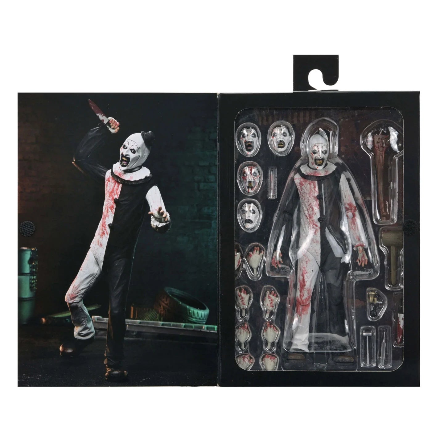 Figura NECA Terrifier ll Art The Clown (Blood Splattered) Versión Ultimate