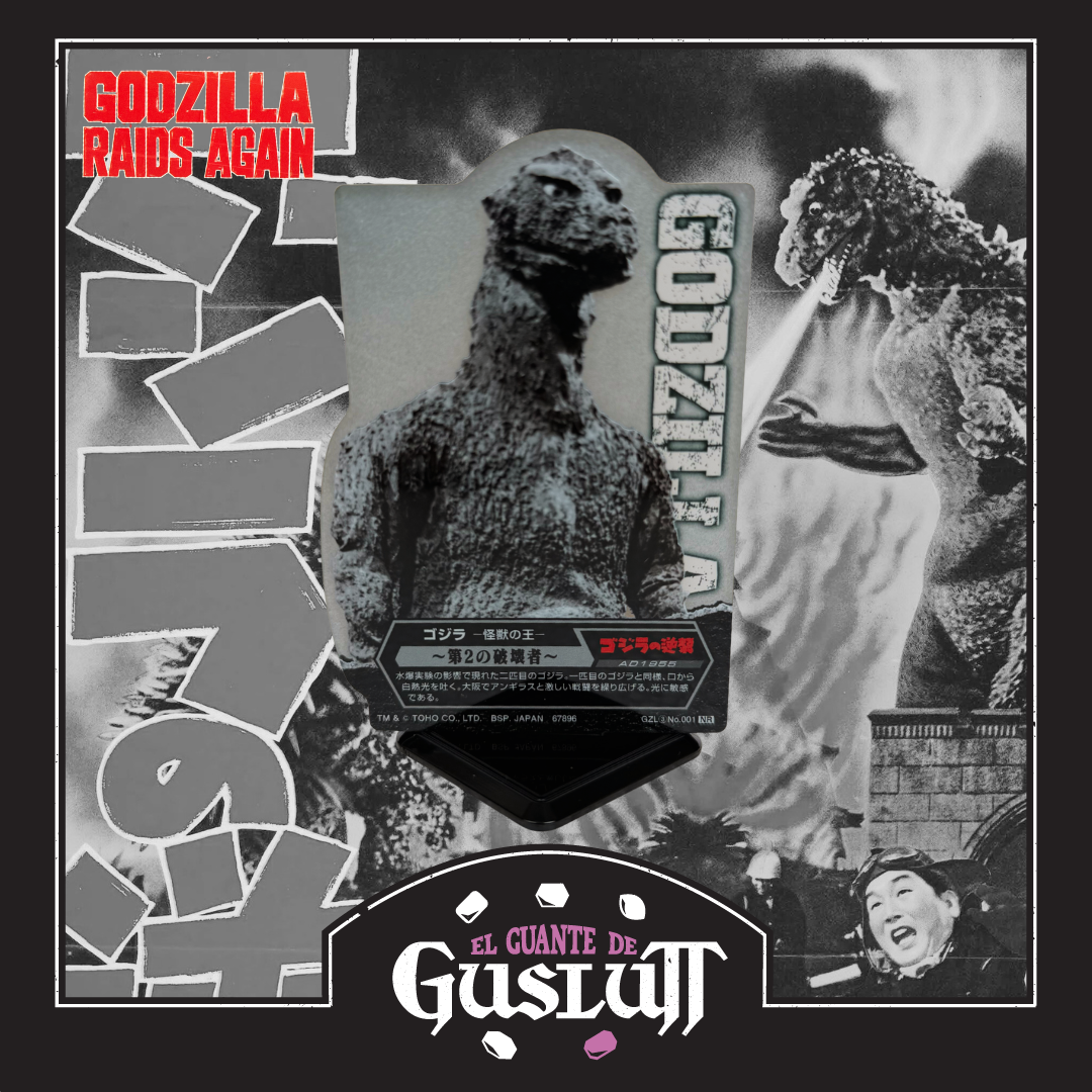 Tarjeta Acrílica con base Godzilla Raids Again (1955) Versión Japonesa Ichiban