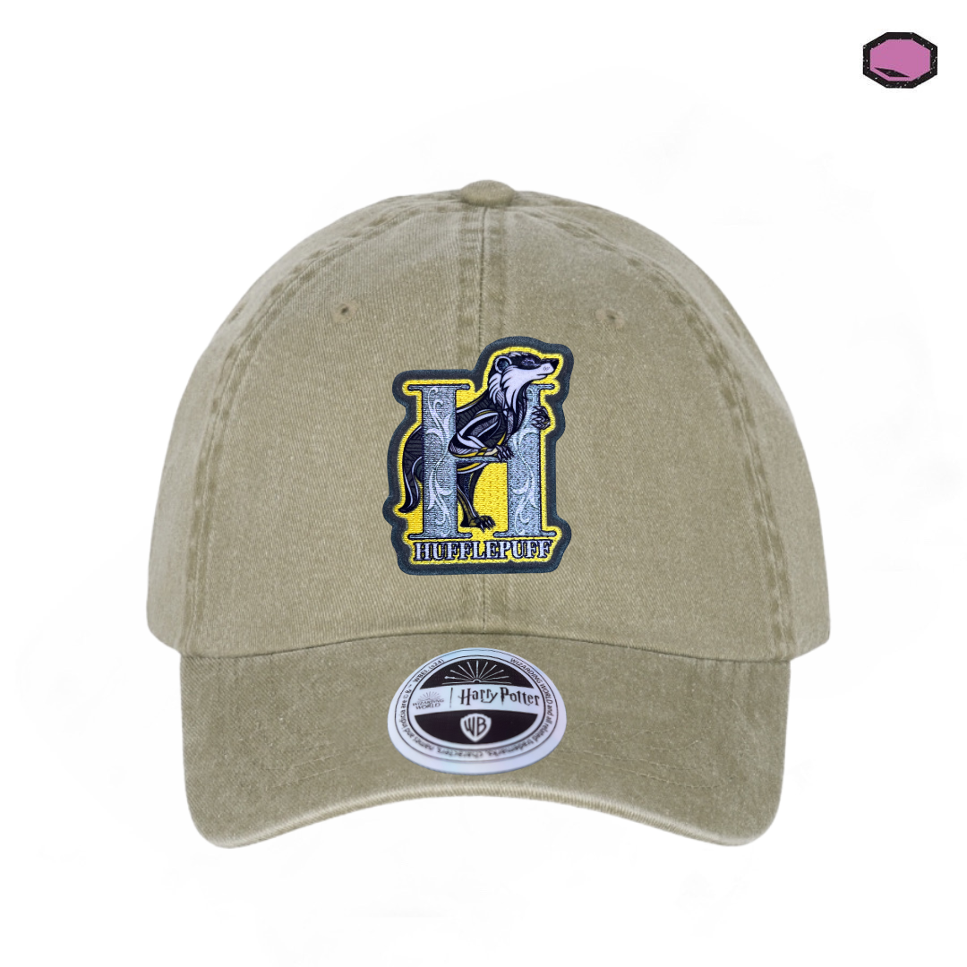 Gorra Harry Potter Hufflepuff Beige Tipo Deslavada