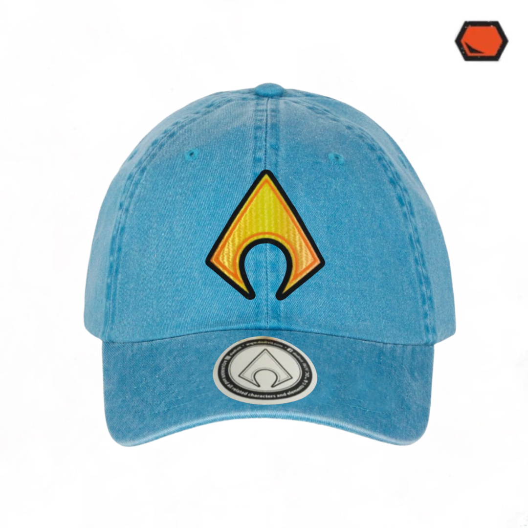 Gorra DC Comics Aquaman Logo Clásico Turquesa Tipo Deslavada