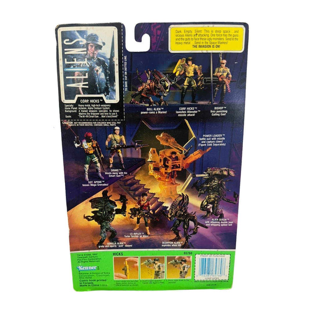 Figura Retro Kenner Aliens Space Marine Corporal Hicks con acción de ataque