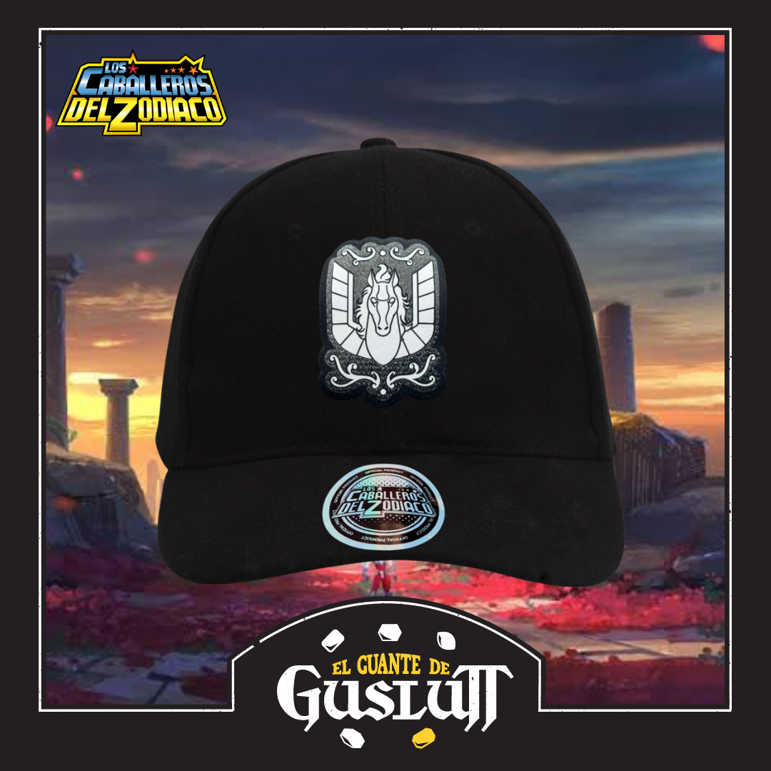 Gorra Los Caballeros del Zodiaco Caja de Pandora Pegaso Negra