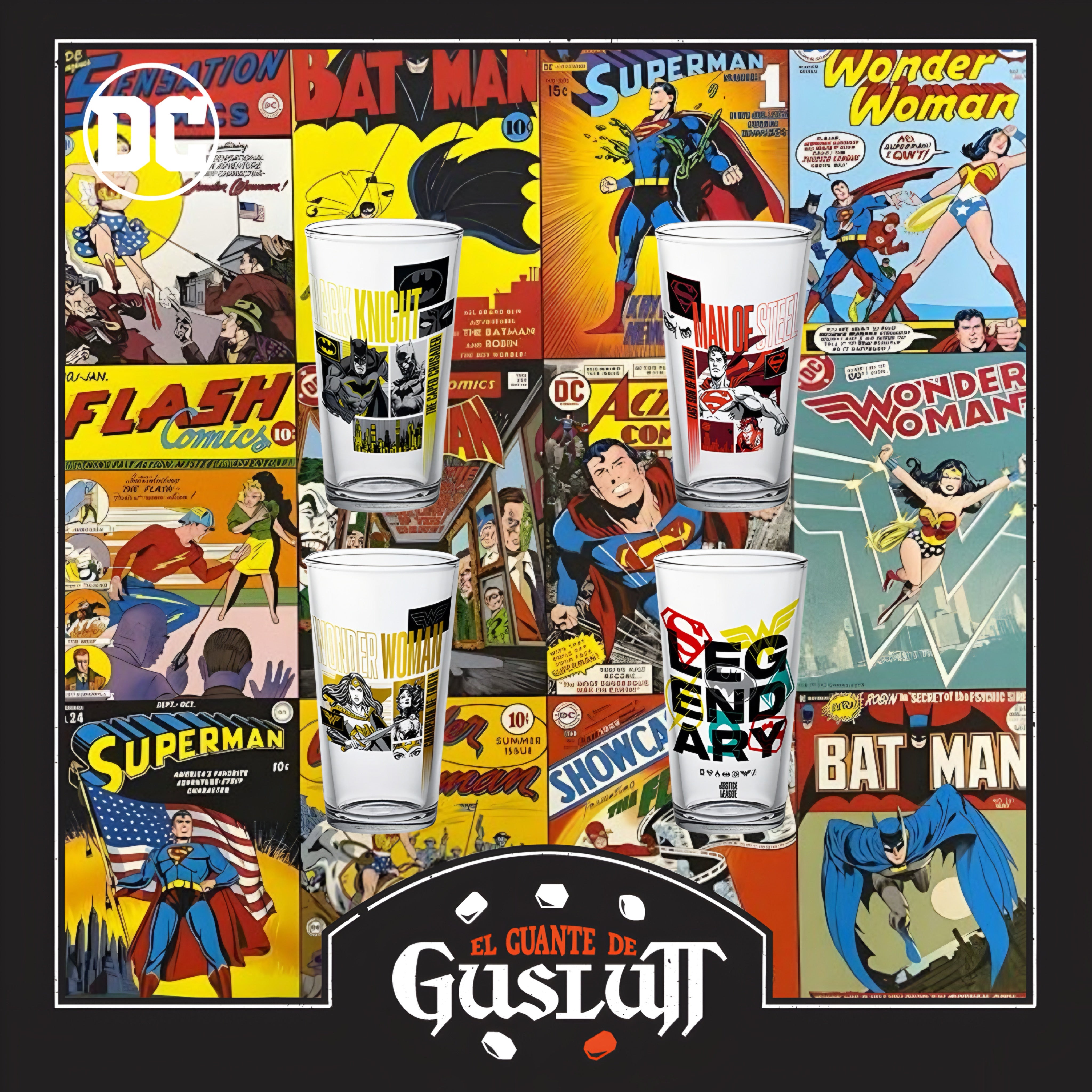 Set de Vasos DC Comics Justice League Edición Especial