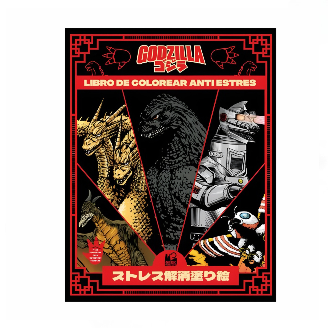 Libro Mandala para colorear Godzilla