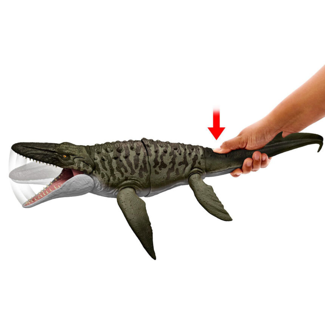 Figura Jurassic World Rebirth Mosasaurus con Acción de Batalla