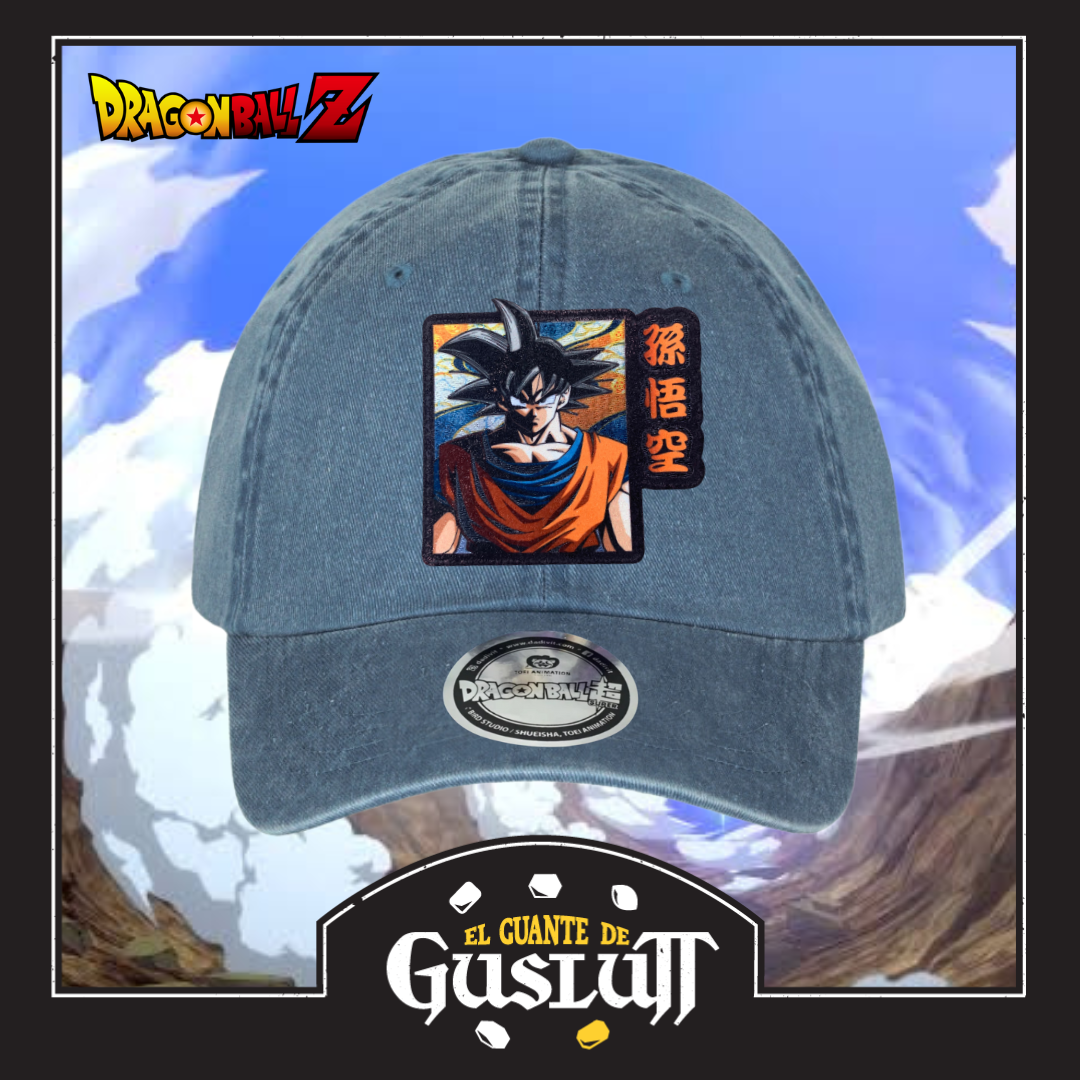 Gorra Dragon Ball Z Son Goku Azul Tipo Deslavada