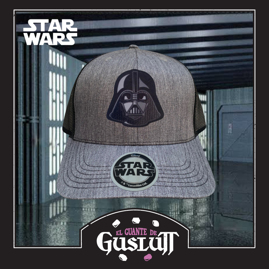 Gorra Star Wars Darth Vader Sith Lord Gris/Negra Tipo Trucker Premium