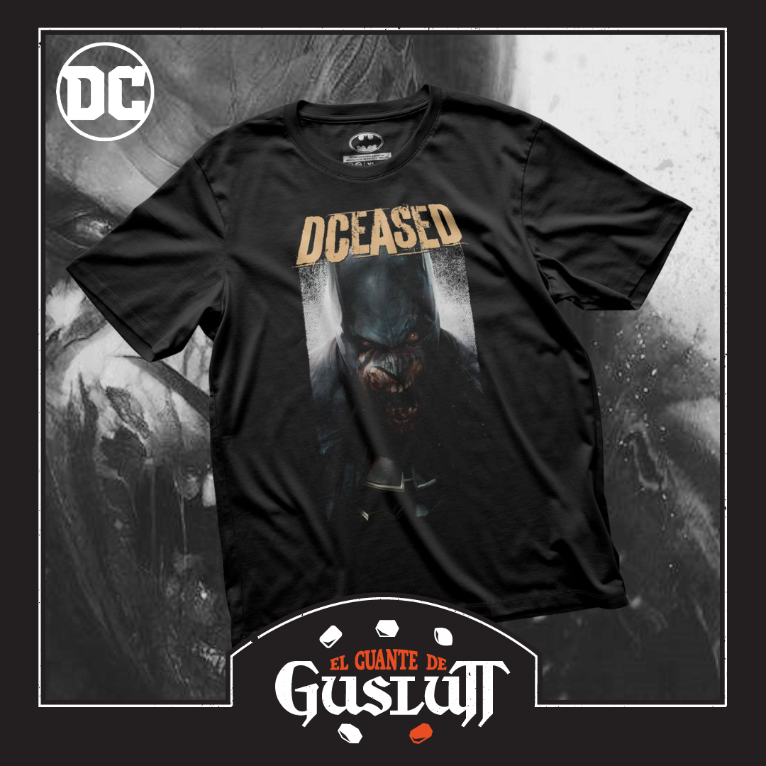 Playera DC Comics DCeased Batman Portada de Cómic Negra