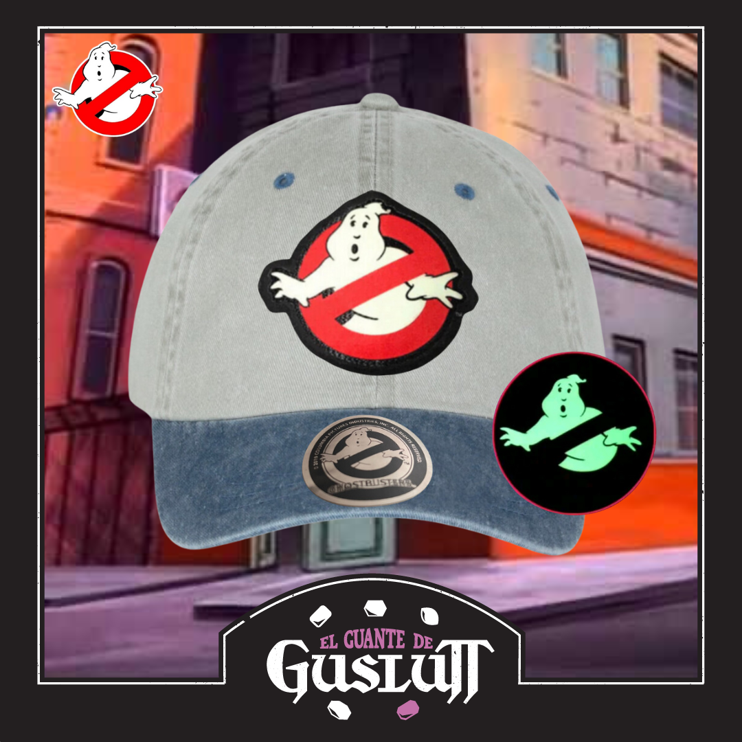Gorra Los Cazafantasmas Logo Clásico con efecto de brillo en la oscuridad Beige/Azul Tipo Deslavada