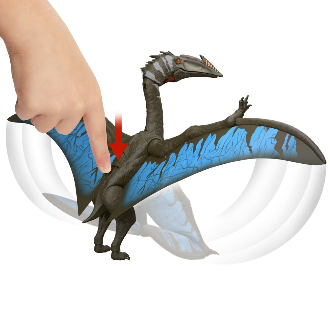 Figura Jurassic World Rebirth Quetzalcoatlus con Acción de Batalla y Sonido